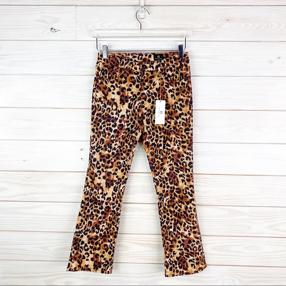 AG Adriano Goldschmied Jeans Jodi Crop Leopard 26 - Picture 2 of 10